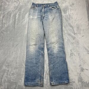 Vintage Levi's Jeans Womens 30 Blue Denim Medium Wash Distressed Straight Leg‎